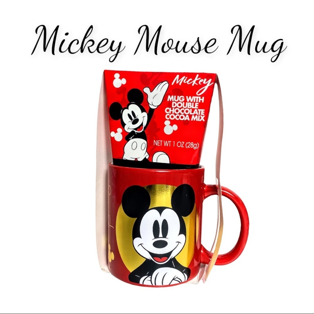 NWT Disney Mickey Mouse Jumbo Size Red, Gold, White & Black Mug